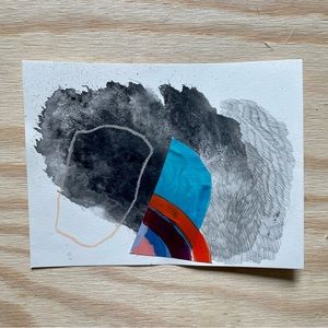 Mixed media abstract art